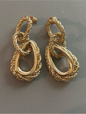 Frasier Sterling Gold-Tone Twisted Link Drop Earrings - Women Jewelry